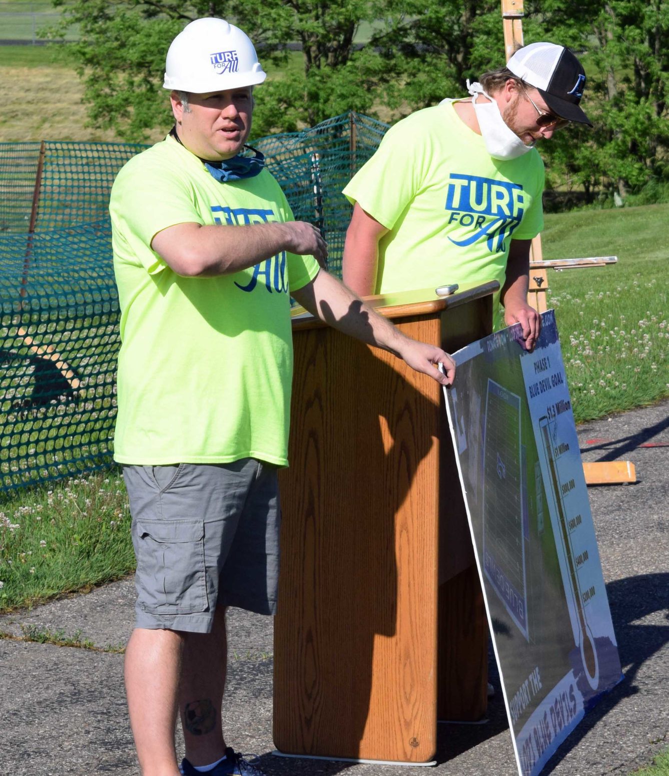 Lodi head girls soccer coach Joe Birkholz and head boys soccer coach Zack Nelson